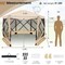 Costway 11.5 X 11.5 FT 6-Sided Pop-up Screen House Tent With 2 Wind Panels for Camping Coffee/Green